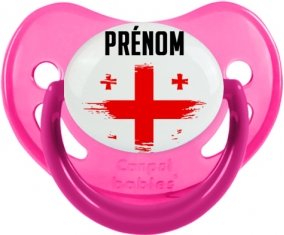 Drapeau effet pinceau Géorgie avec prénom Sucete Physiologique Rose phosphorescente