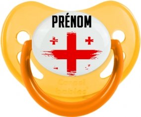 Drapeau effet pinceau Géorgie avec prénom Sucete Physiologique Jaune phosphorescente
