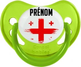 Drapeau effet pinceau Géorgie avec prénom Sucete Physiologique Vert phosphorescente