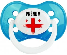 Drapeau effet pinceau Géorgie avec prénom Sucette Anatomique Cyan classique