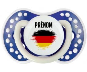 Drapeau effet pinceau Allemagne avec prénom Sucette LOVI Dynamic Bleu-marine phosphorescente