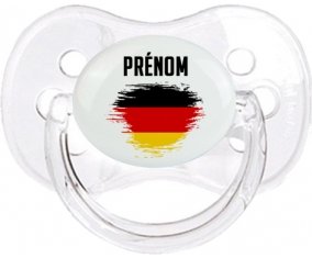 Drapeau effet pinceau Allemagne avec prénom Sucette Cerise Transparent classique