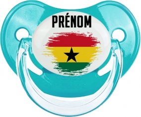 Drapeau effet pinceau Ghana avec prénom : Sucette Physiologique personnalisée