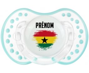 Drapeau effet pinceau Ghana avec prénom Sucette LOVI Dynamic Retro-blanc-lagon classique