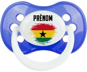 Drapeau effet pinceau Ghana avec prénom : Sucette Anatomique personnalisée