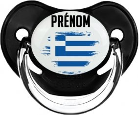 Drapeau effet pinceau Grèce avec prénom Sucete Physiologique Noir classique