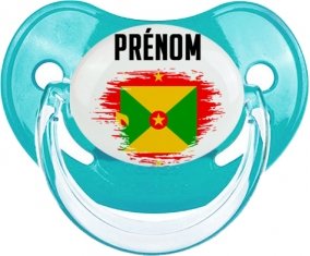 Drapeau effet pinceau Grenade avec prénom : Sucette Physiologique personnalisée