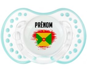 Drapeau effet pinceau Grenade avec prénom Sucette LOVI Dynamic Retro-blanc-lagon classique