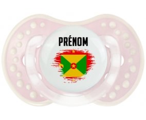 Drapeau effet pinceau Grenade avec prénom Sucette LOVI Dynamic Retro-rose-tendre classique