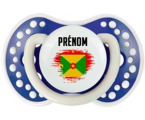 Drapeau effet pinceau Grenade avec prénom Sucette LOVI Dynamic Bleu-marine phosphorescente