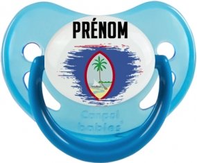 Drapeau effet pinceau Guam avec prénom Sucete Physiologique Bleue phosphorescente