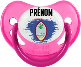Drapeau effet pinceau Guam avec prénom Sucete Physiologique Rose phosphorescente