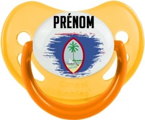 Drapeau effet pinceau Guam avec prénom Sucete Physiologique Jaune phosphorescente