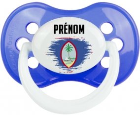 Drapeau effet pinceau Guam avec prénom : Sucette Anatomique personnalisée