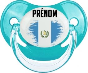 Drapeau effet pinceau Guatemala avec prénom : Sucette Physiologique personnalisée