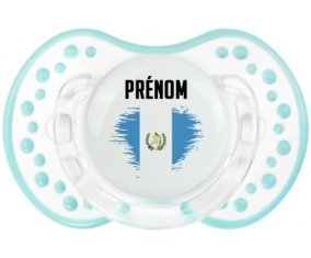 Drapeau effet pinceau Guatemala avec prénom Sucette LOVI Dynamic Retro-blanc-lagon classique