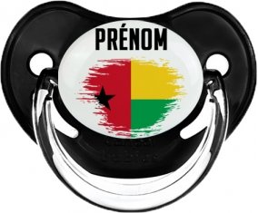 Drapeau effet pinceau Guinée avec prénom Tétine Physiologique Noir classique