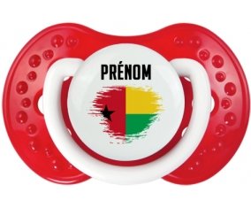 Drapeau effet pinceau Guinée avec prénom Sucete LOVI Dynamic Blanc-rouge classique