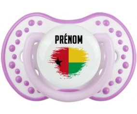 Drapeau effet pinceau Guinée avec prénom Sucete LOVI Dynamic Blanc-mauve classique
