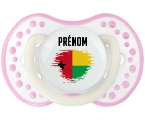 Drapeau effet pinceau Guinée avec prénom Sucete LOVI Dynamic Blanc-rose phosphorescente