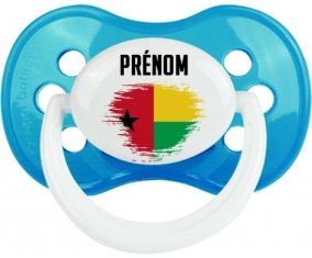 Drapeau effet pinceau Guinée avec prénom Sucete Anatomique Cyan classique