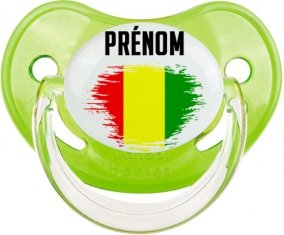 Drapeau effet pinceau Guinée Bissau avec prénom Sucete Physiologique Vert classique