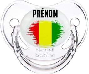 Drapeau effet pinceau Guinée Bissau avec prénom Sucete Physiologique Transparent classique