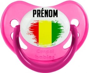 Drapeau effet pinceau Guinée Bissau avec prénom Sucete Physiologique Rose phosphorescente