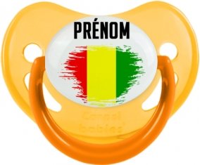 Drapeau effet pinceau Guinée Bissau avec prénom Sucete Physiologique Jaune phosphorescente