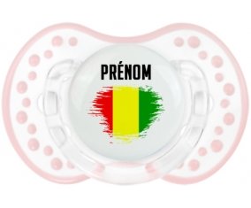 Drapeau effet pinceau Guinée Bissau avec prénom Tétine LOVI Dynamic Retro-blanc-rose-tendre classique