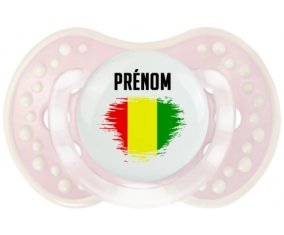 Drapeau effet pinceau Guinée Bissau avec prénom Tétine LOVI Dynamic Retro-rose-tendre classique