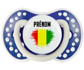 Drapeau effet pinceau Guinée Bissau avec prénom Tétine LOVI Dynamic Bleu-marine phosphorescente