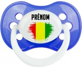 Drapeau effet pinceau Guinée Bissau avec prénom : Sucette Anatomique personnalisée