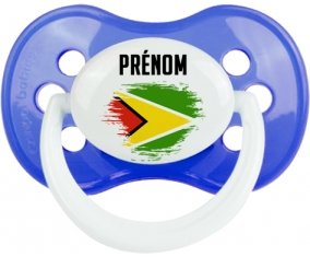 Drapeau effet pinceau Guyane avec prénom : Tétine Anatomique personnalisée