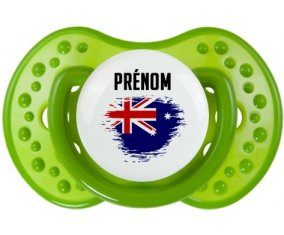 Drapeau effet pinceau Îles Heard et Mcdonald avec prénom : Sucette LOVI Dynamic personnalisée