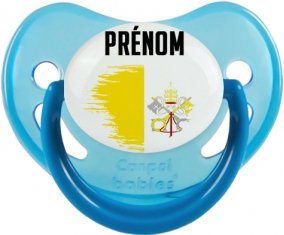 Drapeau effet pinceau Saint-Siège avec prénom Sucete Physiologique Bleue phosphorescente