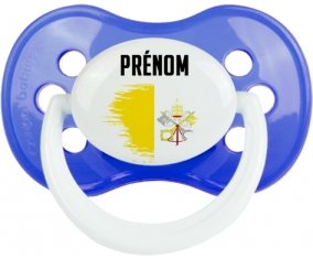 Drapeau effet pinceau Saint-Siège avec prénom : Sucette Anatomique personnalisée