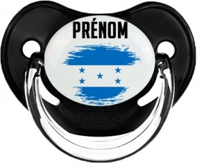 Drapeau effet pinceau Honduras avec prénom Sucette Physiologique Noir classique