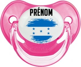 Drapeau effet pinceau Honduras avec prénom Sucette Physiologique Rose classique