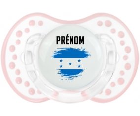 Drapeau effet pinceau Honduras avec prénom Sucette LOVI Dynamic Retro-blanc-rose-tendre classique