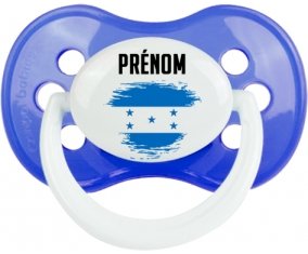 Drapeau effet pinceau Honduras avec prénom Tétine Anatomique Bleu classique