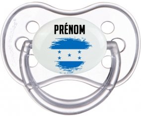 Drapeau effet pinceau Honduras avec prénom Tétine Anatomique Transparente classique