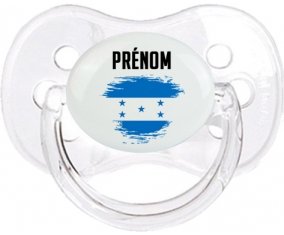 Drapeau effet pinceau Honduras avec prénom Sucette Cerise Transparent classique