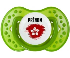 Drapeau effet pinceau Hong Kong avec prénom : Sucette LOVI Dynamic personnalisée