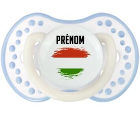 Drapeau effet pinceau Hongrie avec prénom Sucete LOVI Dynamic Blanc-cyan classique