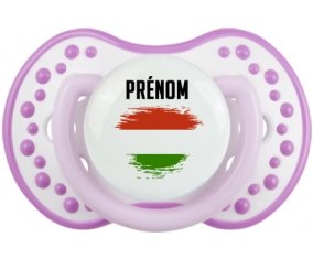 Drapeau effet pinceau Hongrie avec prénom Sucete LOVI Dynamic Blanc-mauve classique