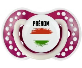 Drapeau effet pinceau Hongrie avec prénom Sucete LOVI Dynamic Fuchsia phosphorescente