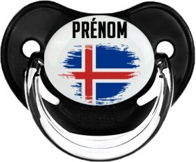 Drapeau effet pinceau Islande avec prénom Sucete Physiologique Noir classique