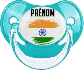 Drapeau effet pinceau Inde avec prénom : Sucette Physiologique personnalisée
