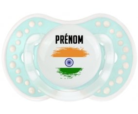 Drapeau effet pinceau Inde avec prénom Sucette LOVI Dynamic Retro-turquoise-lagon classique